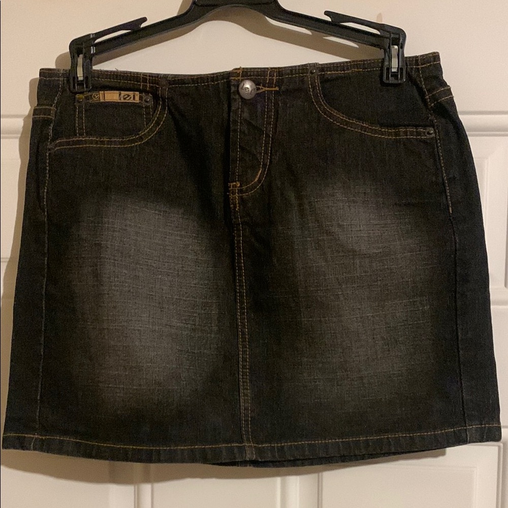 Lei Blue and Gold Mini Skirt Casual